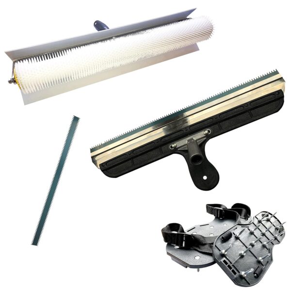 Entlüftungsroller, Nagelschuhe und Stehrakel | mit Originalverpackung | Set: 50 cm | Zustand: Neu