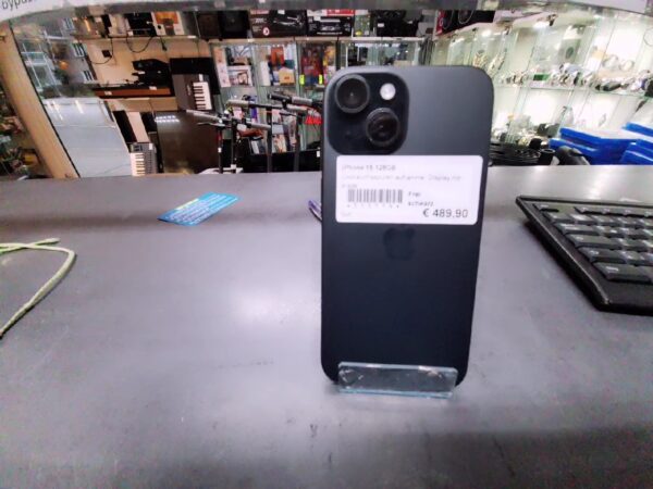 iPhone 15 128GB | Gebrauchsspuren auframme | Display mit kraze  | SimLock: Frei | Zustand: Gut | Farbe: schwarz | Akku: 100% – Bild 2