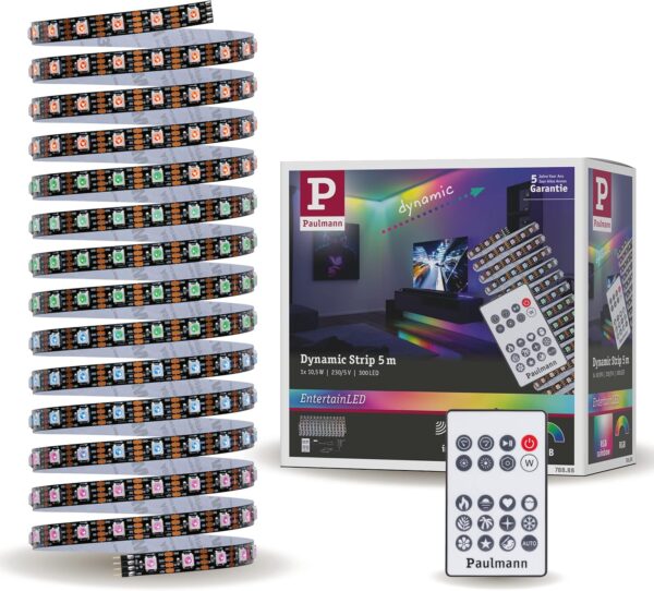 Paulmann EntertainLED Stripe Dynamic RGB 5m 15VA Komplettset | mit Originalverpackung | 1x10 |5W | 230 | 5V | 300 LED | Zustand: Neu