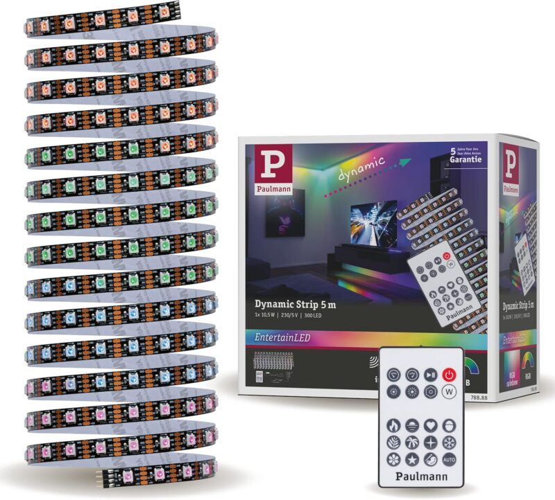 Paulmann EntertainLED Stripe Dynamic RGB 5m 15VA Komplettset | mit Originalverpackung | 1x10 |5W | 230 | 5V | 300 LED | Zustand: Neu