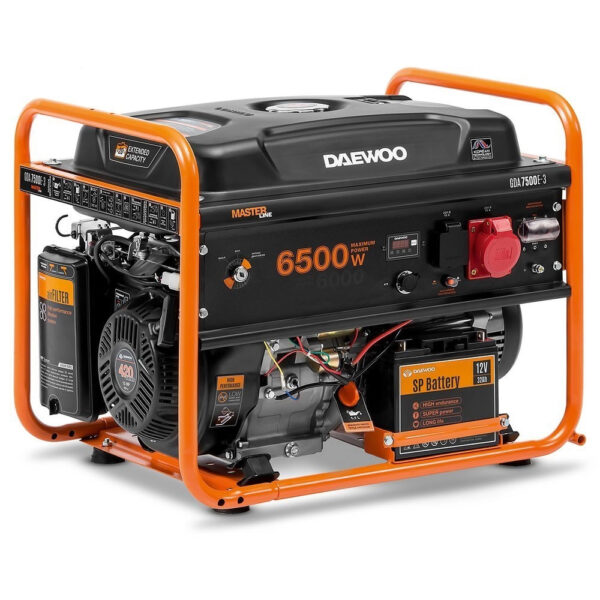 DAEWOO GDA 7500E-3 GENERATOR | mit Originalverpackung |  STARTER 1x16A 230V | 1x16A 380V POWER 6.5kW | Zustand: Neu