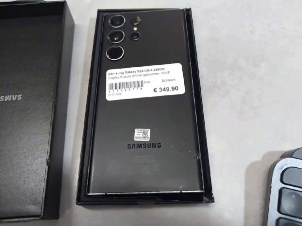Samsung Galaxy S23 Ultra 256GB | Display Kratzer  | Hinter gebrochen  | mit Originalverpackung | SimLock: Frei | Zustand: Schlecht – Bild 2