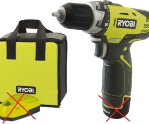 Ryobi RCD12011L Akku-Bohrschrauber inkl. Tasche + 2 Akkus 1.3Ah | Silbere Tasche