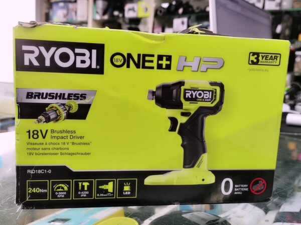 Ryobi One+hp Akku-schlagschrauber Rid18c1-0  | mit Originalverpackung Solo – Bild 2