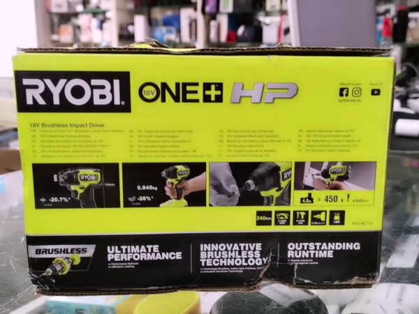 Ryobi One+hp Akku-schlagschrauber Rid18c1-0  | mit Originalverpackung Solo – Bild 3