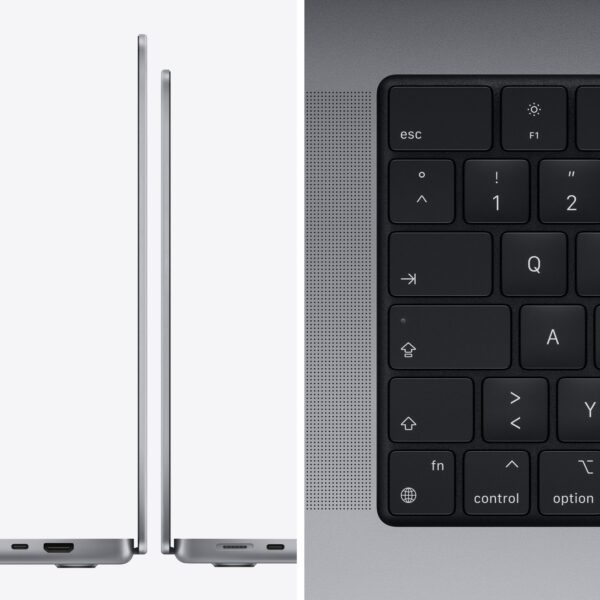 Apple MacBook Pro 14.2" 2021, Space Gray | M1 Max - 10 Core CPU  |  24 Core GPU | 64GB RAM | 1TB SSD | DE |  Ladezyklen: 15 | Zustand: Sehr Gut – Bild 4