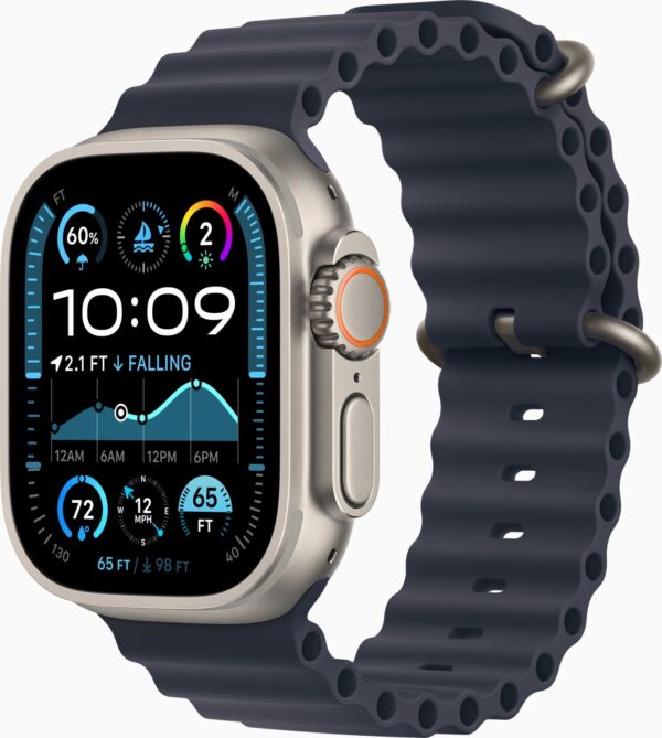 Apple Watch Ultra 2 Natur Mit Ocean Armband Marine | mit Originalverpackung  |  T-mobile Rechnung vom 14.02.2025 | Zustand: Neu