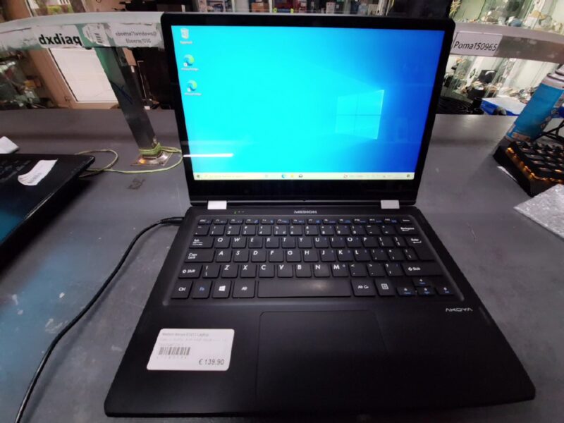 Medion Akoya E3213 13,3 Zoll Touchpad,  Eng | Celeron N3450 | 4GB RAM | 64GB SSD | Akku Kaput | ohne mit Ladegerät | Zustand: Gut – Bild 2