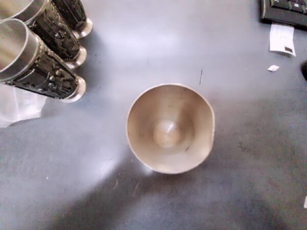 4 X Frieling Zinn Becher  | 1 becher ist verformt (Foto 6) | Zustand: In Ordnung – Bild 6