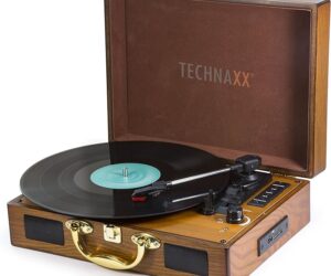 Technaxx TX-101Turntable | Nostamit Ladegerätie Bluetooth Plattendigitalisierer | mit Kabel | das Gerät sollte vor Ort vom Käufer ausgetestet werden. Bei dem Gerät können wir keine Garantie auf vollständige Funktionalität geben | Zustand: Sehr Gut