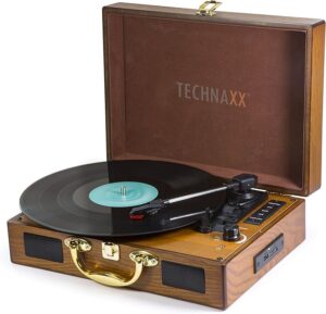 Technaxx TX-101Turntable | Nostamit Ladegerätie Bluetooth Plattendigitalisierer | mit Kabel | das Gerät sollte vor Ort vom Käufer ausgetestet werden. Bei dem Gerät können wir keine Garantie auf vollständige Funktionalität geben | Zustand: Sehr Gut