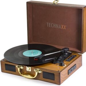 Technaxx TX-101Turntable | Nostamit Ladegerätie Bluetooth Plattendigitalisierer | mit Kabel | das Gerät sollte vor Ort vom Käufer ausgetestet werden. Bei dem Gerät können wir keine Garantie auf vollständige Funktionalität geben | Zustand: Sehr Gut