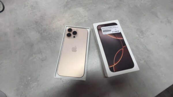 iPhone 16 Pro Max 256GB  Titan Wüstensand  | mit Originalverpackung | Wurde Die Verpackung zum Testen bei Uns aufgemacht !
Garantie
Gültig bis: 22 April 2026 | SimLock: A1 | Zustand: Neu – Bild 2