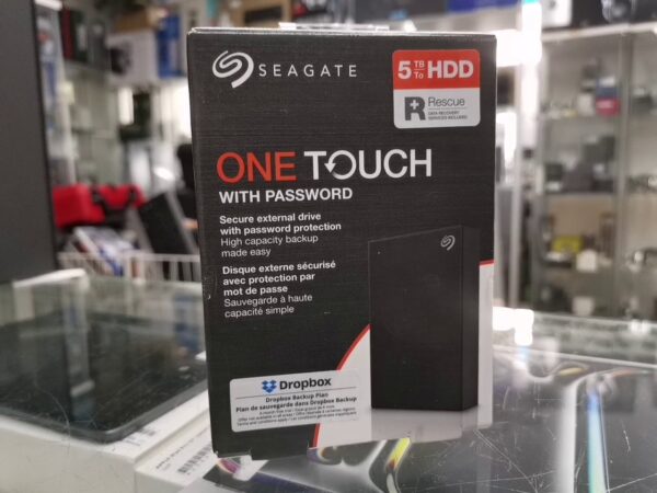 Seagate One Touch Portable Hdd With Password +rescue, Black, 5tb, Usb 3.0 Micro-b | mit Originalverpackung  | Zustand: Neu – Bild 5