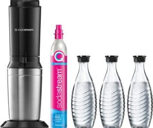 Sodastream Crystal 3.0 Trinkwassersprudler Mit 3 Glaskaraffen Schwarz | Zustand: Neu