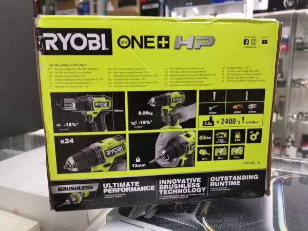 Ryobi Akku-bohrschrauber 'rdd18c1-0 18 V One+ Hp Brushless | mit Originalverpackung Solo  | Zustand: Neu – Bild 2