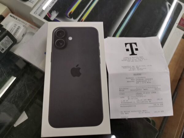 iPhone 16 Plus 128GB | mit Originalverpackung Mit Rechnung  | SimLock: Frei | Zustand: Neu | Farbe: schwarz – Bild 5