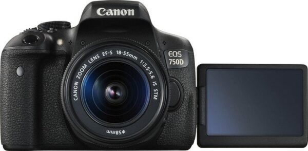 Canon EOS 750D mit Objektiv EF-S 18-55mm 3.5-5.6 IS STM | Kamera Tasche schwarz | Zustand: Sehr Gut – Bild 4
