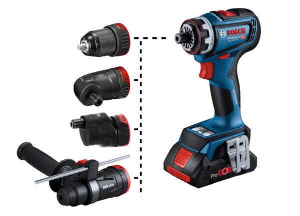 Bosch Professional Gsr 18v-60 Fc Flexiclick | mit 4x Aufsätze und Akku | Zustand: Sehr Gut