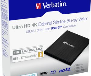 Verbatim Ultra HD 4K External Blu-ray Writer SlimLine, USB-C 3.0 | mit Originalverpackung | Zustand: Neu