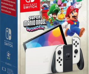 Nintendo Switch OLED - Super Mario Bros. Wonder Bundle schwarz/weiß | mit Originalverpackung | Zustand: Wie Neu | Farbe: weiss