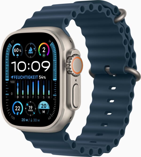 Apple Watch Ultra 2 Mit Ocean Armband Blau | Mit Verpackung  |  Ladekabel  |  Batterie 99%  | Zustand: Wie Neu