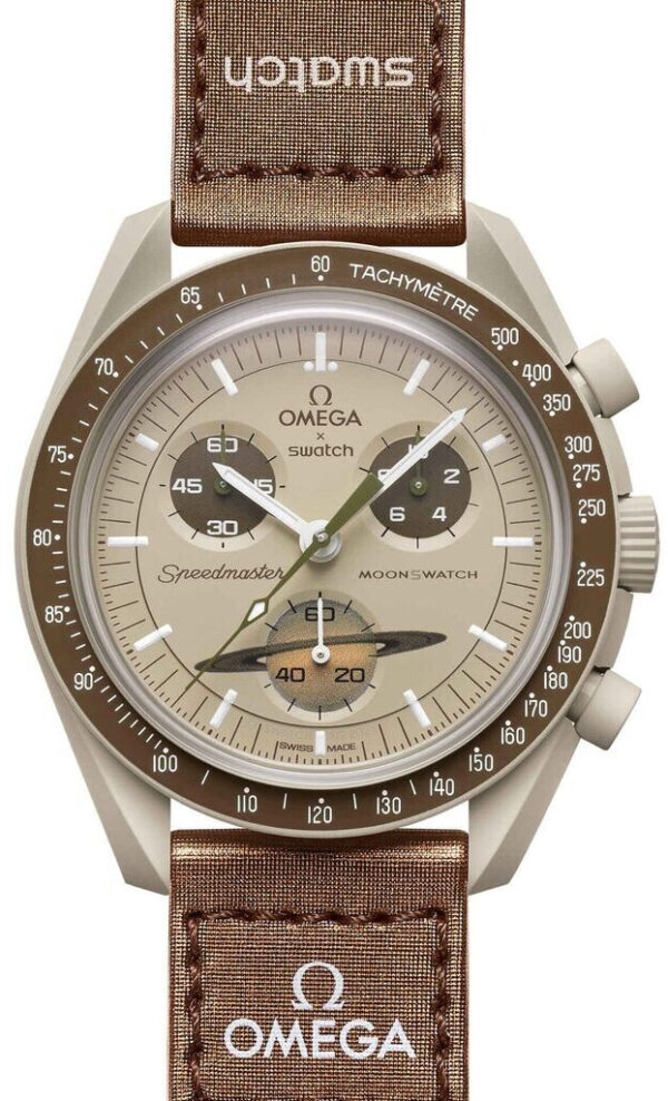 Omega Swatch Bioceramic Moonswatch Mission to Saturn | mit Originalverpackung | mit Original Rechnung. | Zustand: Wie Neu