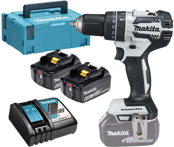 Makita DHP484ZJ Akku-Schlagbohrschrauber | MAKPAC + 2 Akkus 6.0Ah + Ladegerät  | Zustand: Sehr Gut