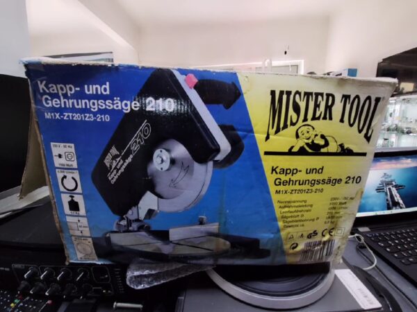 Mister Tool M1X-ZT201Z3-210 Kapp- Und Gehrungssäge | mit Originalverpackung | Kapp- Und Gehrungssäge 1050 Watt | Zustand: Sehr Gut – Bild 2