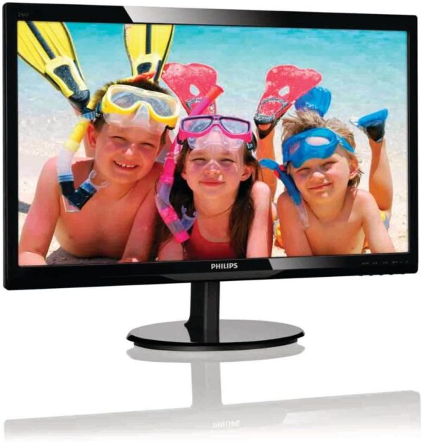 Philips 246V5LHAB-00 Monitor | 24 Zoll |  (VGA | HDMI | 1920 x 1080 | 60 Hz) | hat Kratzer | Zustand: Gut