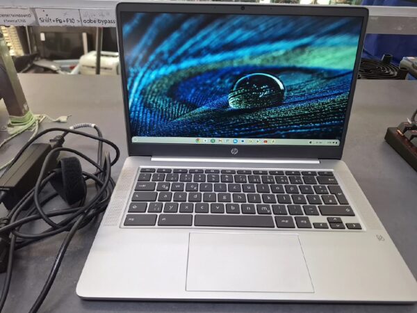 Hp Chromobook 14a-ma0220ng 14Zoll, DE | Celeron 4020 | 4Gb Ram | 64Gb | mit Ladegerät | Zustand: Sehr Gut – Bild 2