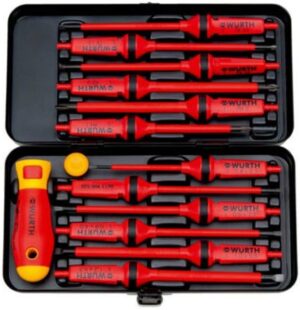 Würth Zebra Vde-schraubendreher-satz 14-teilig Elektronik Feinmechanik 061390014 | Koffer | ohne gelben Teil | Zustand: Gut