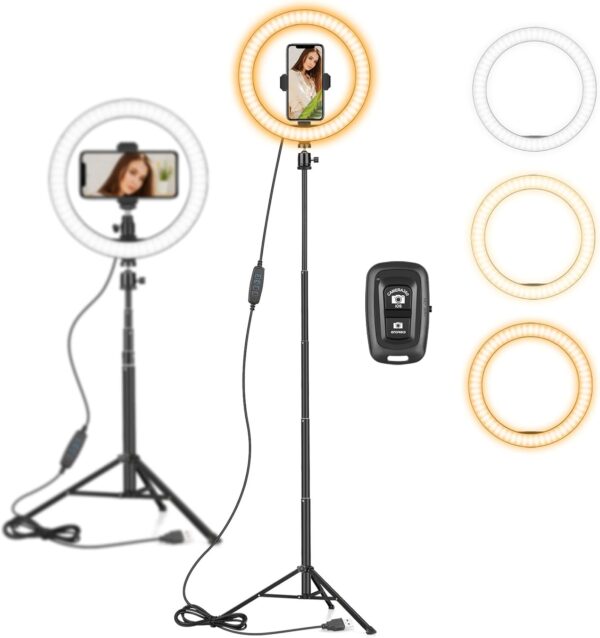 Aixpi 10 Zoll Led Ring Light mit Stativ bis 133 cm | mit Originalverpackung | Zustand: Neu