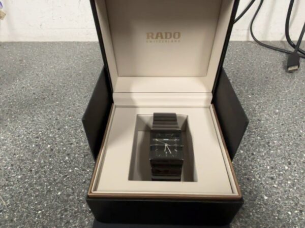 Rado Ceramica 212.0700.3 Quartz | Herrenuhr mit schwarzem Zifferblatt und Keramikarmband |  mit Originalverpackung | Zustand: Wie Neu – Bild 2