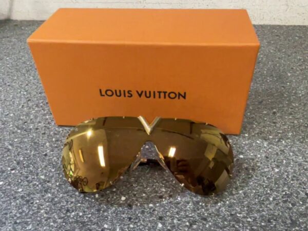Louis Vuitton Z0896e Brille  | Goldtone Metal Oversized Drive Sunglasses | mit Originalverpackung | Zustand: Sehr Gut – Bild 2