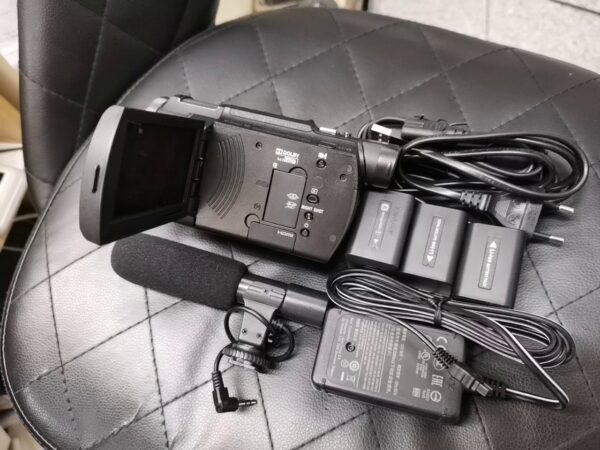 Sony FDR-AX33 schwarz Camcorder | 3 Akkus | Mikrophone | Ladegerät | Zustand: Gut – Bild 4