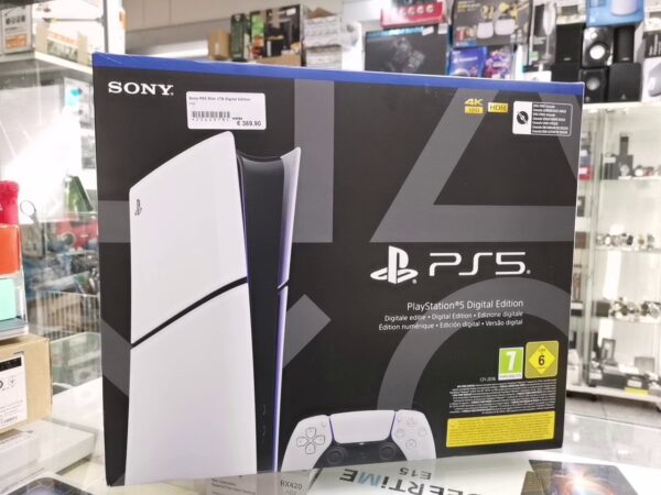 Sony PS5 Slim 1TB Digital Edition | mit Originalverpackung | Zustand: Wie Neu | Farbe: weiss – Bild 3