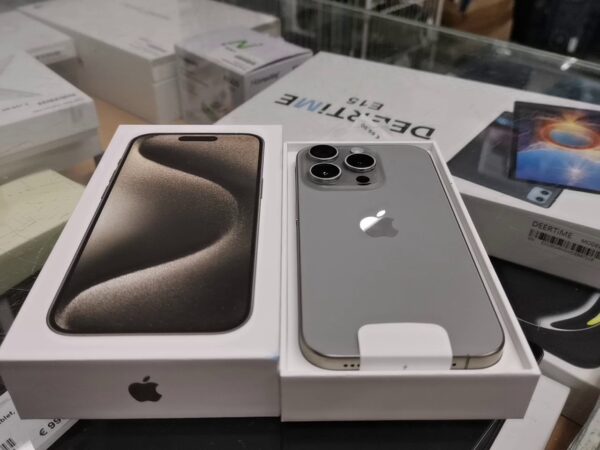iPhone 15 Pro 128GB | mit Originalverpackung  Würde Aufgemacht Garantie bis 15 mai 2026 | SimLock: Frei | Zustand: Wie Neu | Farbe: Natural Titanium – Bild 5