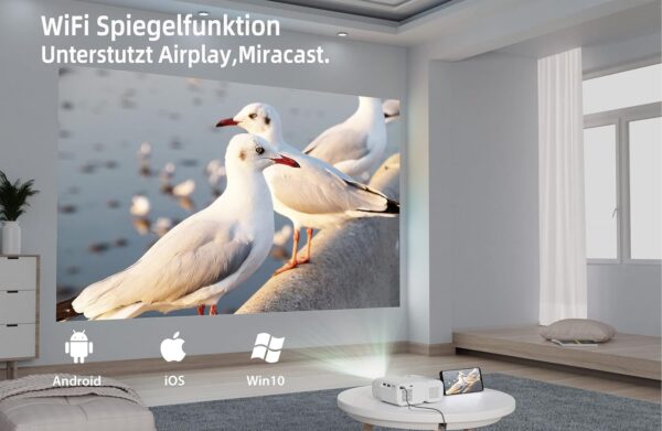 Beamer, Mini Wifi Beamer | mit Originalverpackung | Zustand: Wie Neu – Bild 2