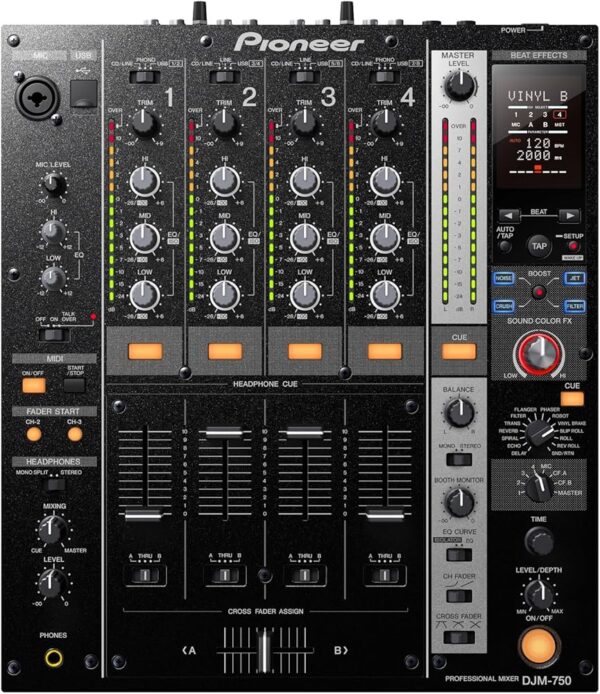 Pioneer DJM 750 4-Kanal DJ Club Mixer | Mit Stromkabel | Zustand: Gut