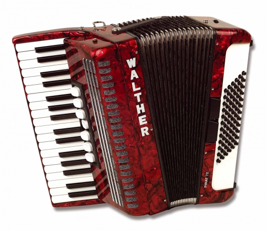 Walther Akkordeon Pirat 72 Bass | Mit Koffer | Zustand: Wie Neu