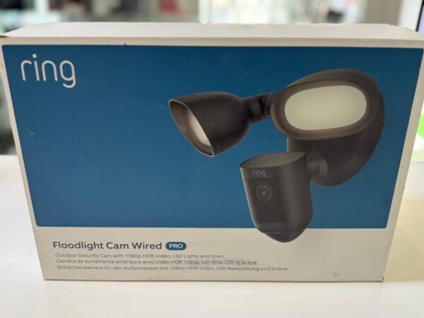 Ring Flutlichtkamera Cam Wired Pro Überwachungskamera | War nur Verpackung aufgemacht  |  Überwachungskamera aussen mit WLAN | HD-Video | LED-Flutlicht | Nachtsicht | Bewegungserfassung & Sirene | Alexa-kompatible Sicherheitskamera | Zustand: Neu – Bild 2