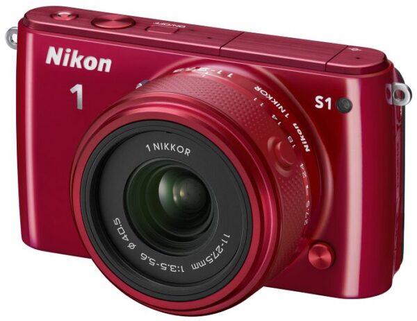 Nikon 1 S1 rot mit Objektiv 11-27.5mm 3.5-5.6 | mit Originalverpackung  | Zustand: Sehr Gut – Bild 2