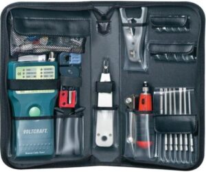Kabeltester VOLTCRAFT CT-5 |  Netzwerk-Service-Set Tasche scwarz | Zustand: Gut