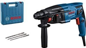 Bosch Professional  GBH 2-21 | Elektro-Bohr- | Meißelhammer | SDS-Plus 720 W | Koffer mit 3 x Bohrer | Zustand: Wie Neu