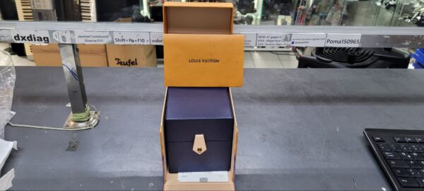 Louis Vuitton Tambour Slim Diamant-Lünette | mit Originalverpackung | Armbanduhr Weiß | Rechnung(8950¬ ) | das Zifferblatt hat leichte Risse | Zustand: Sehr Gut – Bild 5