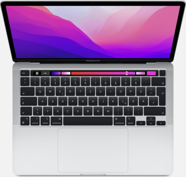 Apple Macbook Pro 13.3 Zoll Silber, M2 2022,DE  | mit Originalverpackung | 8 Core CPU | 10 Core GPU | 8GB RAM | 256GB SSD | Zyklen 16 | Zustand: Sehr Gut