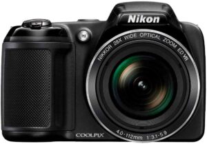 Nikon COOLPIX L340 Digitalkamera 20,2 MP | 28 Fach Optischer Zoom | mit Tasche schwarz | Zustand: Sehr Gut | Farbe: schwarz