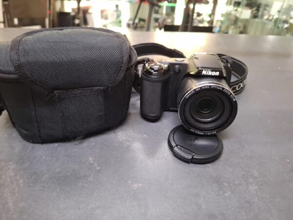 Nikon COOLPIX L340 Digitalkamera 20,2 MP | 28 Fach Optischer Zoom | mit Tasche schwarz | Zustand: Sehr Gut | Farbe: schwarz – Bild 2