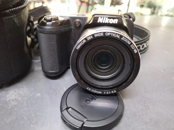 Nikon COOLPIX L340 Digitalkamera 20,2 MP | 28 Fach Optischer Zoom | mit Tasche schwarz | Zustand: Sehr Gut | Farbe: schwarz – Bild 3